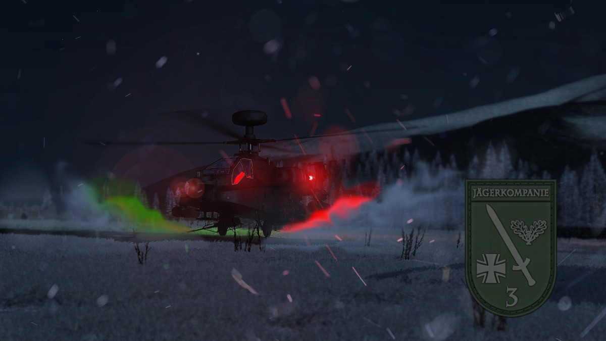 Apache bei Landung