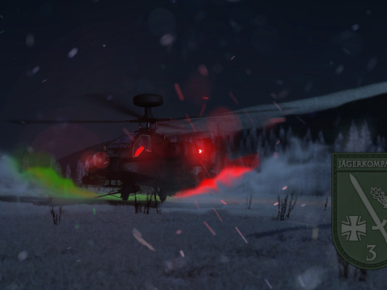 Apache bei Landung